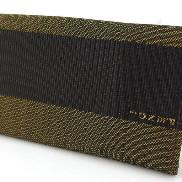 Authentic FENDI key case pecan beige canvas  ~ leather - Picture 3 of 8